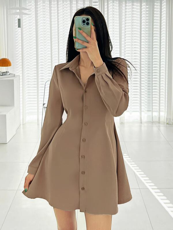 Button Front Shirt Dress