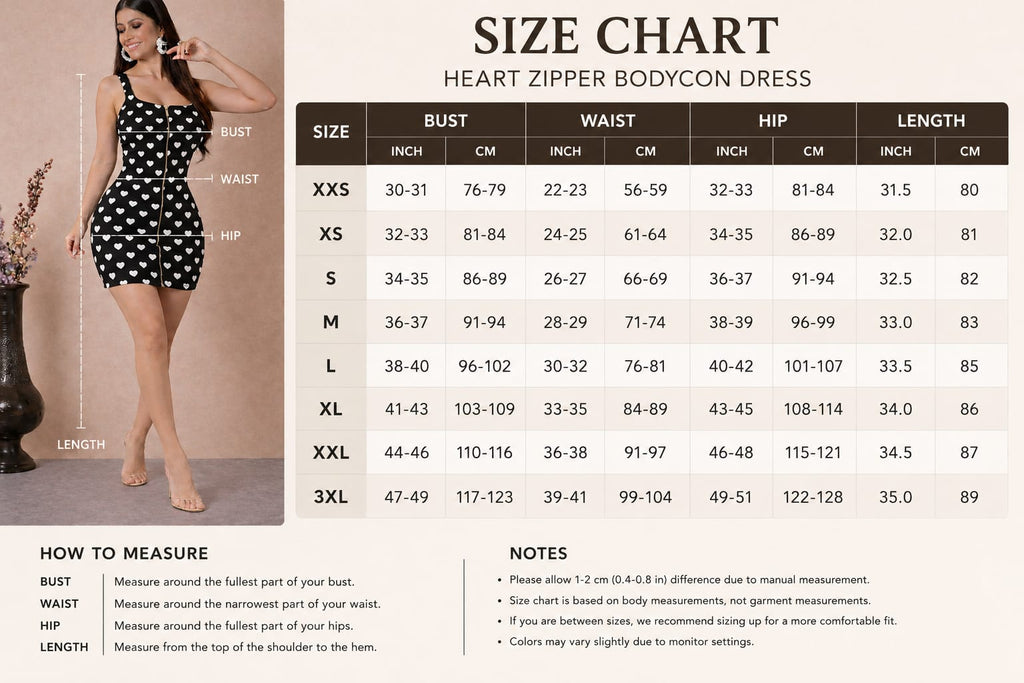 Midnight Heart Gold Zip Bodycon Mini Dress