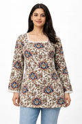 Elegant Floral Printed Cotton Kurti for Women