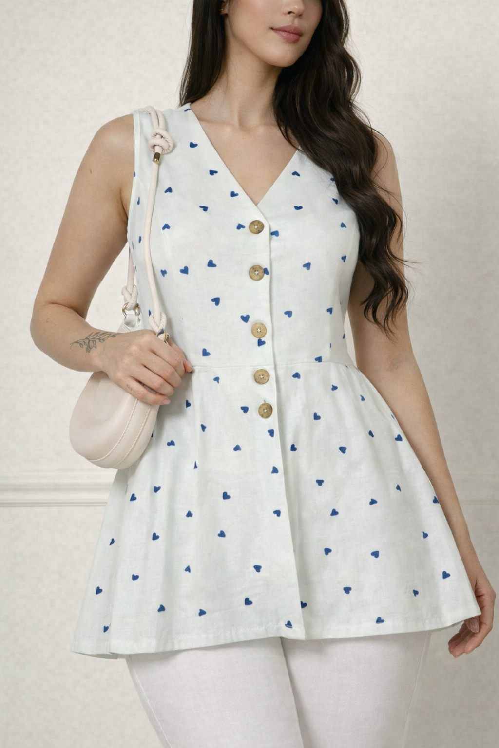 Women’s Stylish Printed Peplum Dress / Top